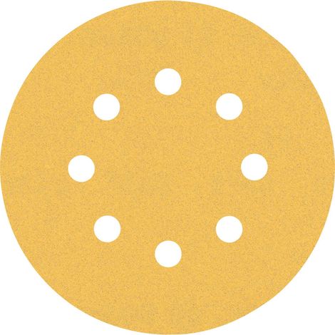 Bosch – Feuille abrasive perforée pour ponceuse excentrique – Grain 120 – Ø 125 mm – Lot de 5 pièces – 2608900807