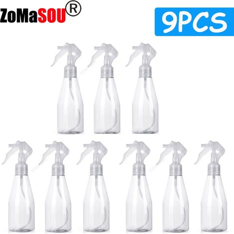 (200 ml, 9 pièces) Flacon pulvérisateur à gâchette de 200 ml en plastique pour le nettoyage, l'arrosage et le parfum. Flacon vide pour la cuisine et le jardinage. (1/5)