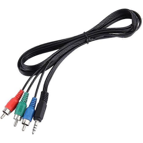 Câble vidéo composante RGB avec prise jack 3,5 mm de 1,5 m pour connexion audio/vidéo HD (1/4)