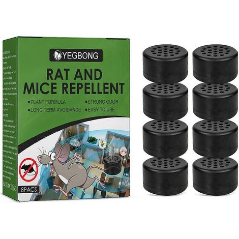 8x Boules Anti-Souris Menthe Poivrée Naturel Répulsif Rongeurs Huile Essentielle Menthe Verte Souris Rats Intérieur Extérieur