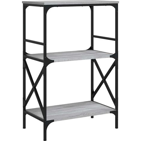 Maison Exclusive - Librería 3 estantes madera ingeniería gris Son