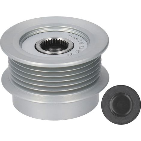 Poulie d'embrayage d'alternateur, poulie d'alternateur en fonte, poulie d'alternateur, résistance à l'usure Robuste Facile à installer pour les ateliers de réparation automobile V40 / V60. (1/5)