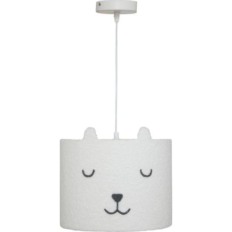 Lampe Suspension Enfant "Toxey" 28cm Blanc