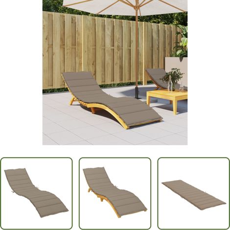 Terrassenliegenauflage -  Sonnenliegen-Auflage Taupe 200x50x3 cm Oxford-Gewebe