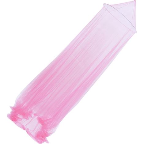 Grand ciel de lit en forme dôme rose clair, moustiquaire amovible (1/5)