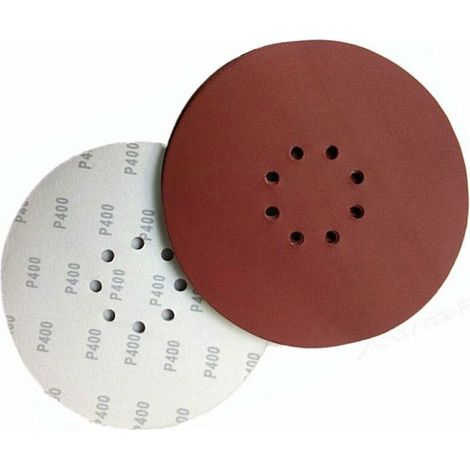 Disque Ponçage 60pcs - 225 mm, Grain 10xP40/60/100/120/180/240, 8 Trous, Papier Abrasif Construction (60pcs) (1/5)