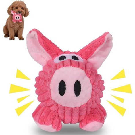Jouet Pour Chien - Cochon Rose Couineur - Pour Chiots Et Chiens De Petite À Moyenne Taille - Lavable En Machine - 1 Pièce (1/5)