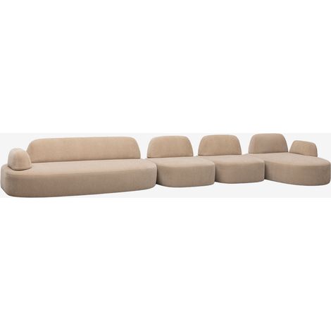SKLUM Rechte 4-teilige modulare Chaiselongue mit gepolstertem Eckmodul Giorgia                                    (1/5)
