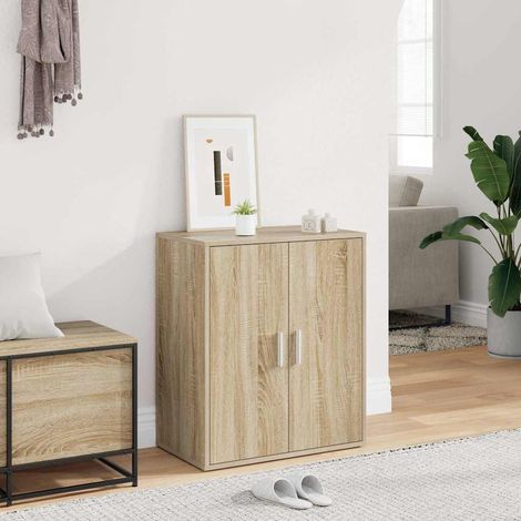vidaXL Shoe Cabinet Sonoma Oak 60x35x70 cm Engineered Wood (1/5)
