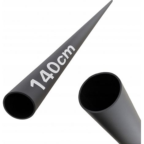 Tube en acier - 140 cm - Ø 19 mm - Noir - Résistant et élégant - Idéal pour garde-corps