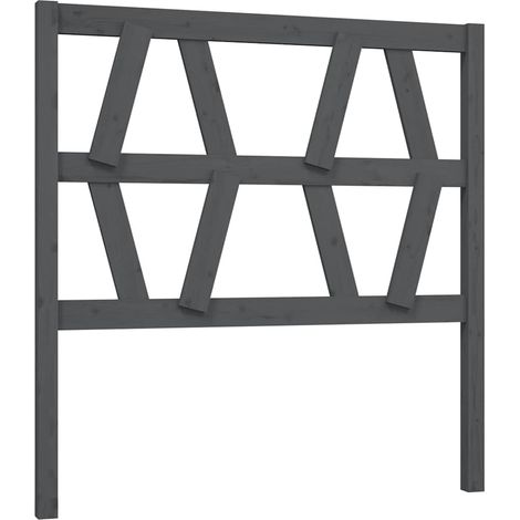 Maison Exclusive - Tête de lit Gris 81x4x100 cm Bois massif de pin (1/5)