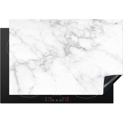 PROTECTION PLAQUE INDUCTION Marbre - Gris - Blanc - Marbre texturé Tapis de Protection 77x51 cm