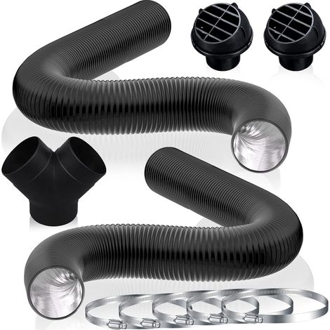 75CM Tuyau de Chauffage de Voiture,Tuyau Flexible Aluminium de Ventilation,Tuyau de Ventilation Flexible,Évent de Conduit de Chauffage de Voiture,Accessoires de Chauffage de Voiture (1/5)