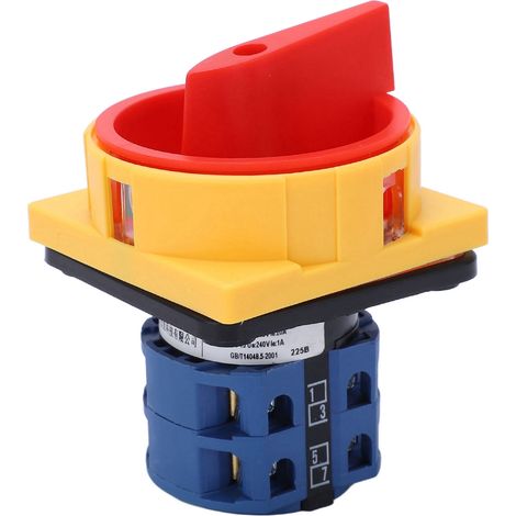 Commutateur rotatif à cames 25 A, verrouillable, universel, pour l'inversion de charge et de puissance (AC 440 V, DC 240 V). (1/5)