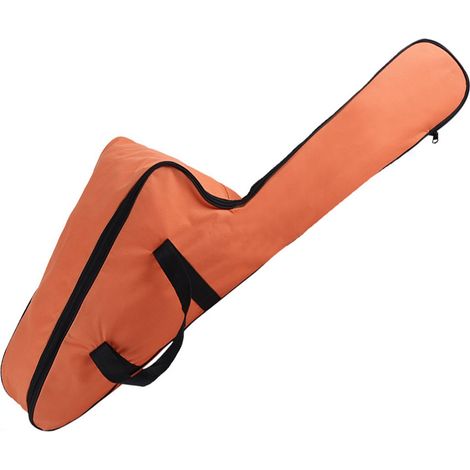 Sac de transport portable en tissu Oxford orange pour tronçonneuse, avec étui de protection et support de rangement. (1/5)