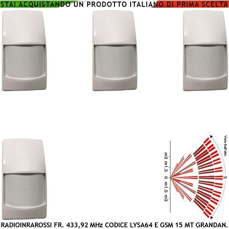 Sensore Magnetico Wireless Fr. 433,92 MHz Rilevatore Sismico Regolabile Tre Pezzi Per Antifurto Ingresso NC Contaimpulsi Per Switchallarm Codice SecurLysa Sydra Anticollisione Rileva Trapano e Scasso (1/5)