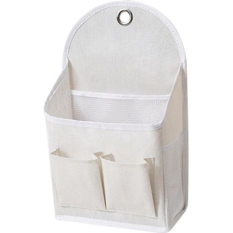 Beigefarbener Wandorganizer aus Stoff, Hängeaufbewahrungstasche fürs Studentenzimmer, praktische Wandtasche für Gegenstände und persönliche Dinge (1/5)