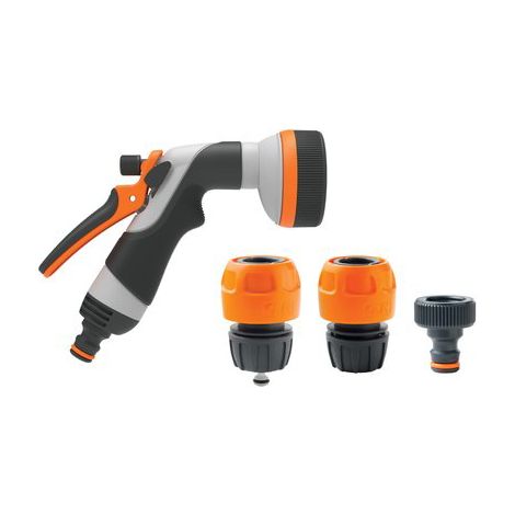 Idropistola Multifunzione in Kit 8 Jet Gf Presa a Rubinetto 3/4 con Stop