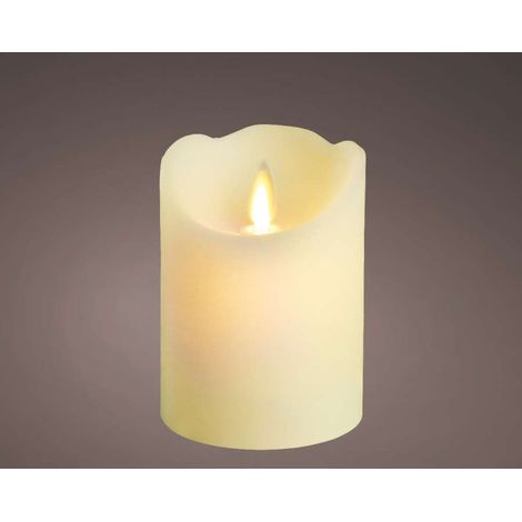 Candela LED da interno ø7,5x10cm Colore bianco luce bianca calda
