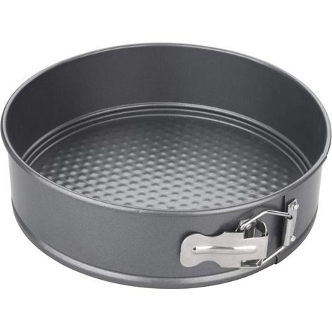 Moule à gâteau rond démontable, moule antiadhésif avec fond amovible pour un démoulage facile, compatible réfrigérateur et congélateur, gris, 20 cm (1/4)