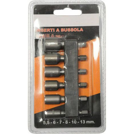 Insertos de 50 mm, llaves de 5,5/13 mm, paquete de 6, Excel 09446