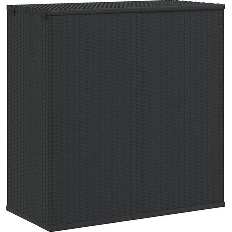 Maison Exclusive - Contenitore Cuscini da Giardino Rattan PE 100x49x103,5 cm Nero
