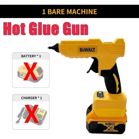 DEWALT Pistolet à colle chaude sans fil, outil nu sans batterie ni chargeur, pour bricolage et réparation (1/5)