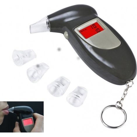 Trade Shop - Alcool Tester Alcolemia Con Luce Etilometro Digitale Concentrazione Portachiavi -
