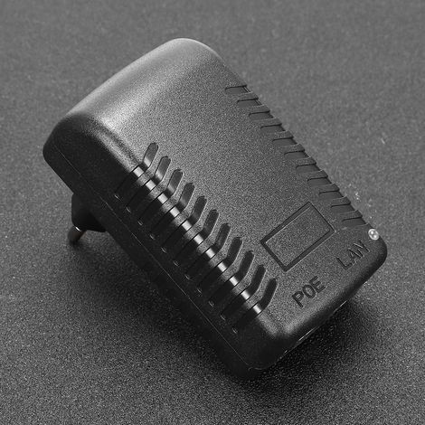 Injecteur PoE 24V 1A pour Caméra IP, Alimentation Secteur 100-240V AC/DC avec Adaptateur EU/US (1/2)