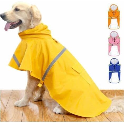 Poncho imperméable pour grands chiens – Tissu léger et respirant – Capuche ajustable – Bande réfléchissante (1/5)