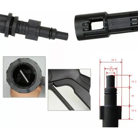 Tête de pulvérisation rotative à 360° pour nettoyeur haute pression de voiture, buse universelle pour Karcher série K (1/5)