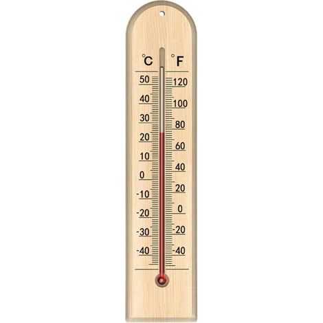 Moniteur température/humidité 270x59x8,5mm bois, pour maison (1/5)