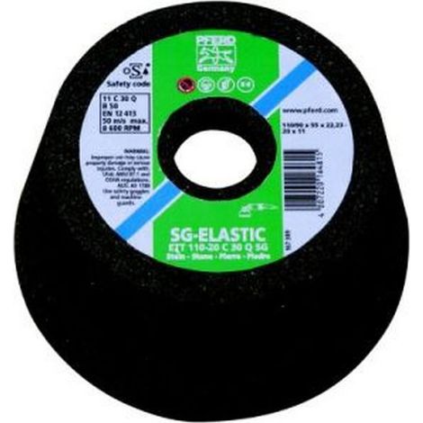 Muela llave de paso A 16 Q SG/ C 16 Q SG, Tipo : 50 ETT 110-20 C 16 Q SG, Ø x altura x escariado 110 x 55 x 22,23 mm, velocidad máx. 8600 tr/mn (1/2)