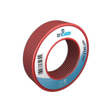 CAVO PARALLELO AUDIO 2X0. 75 ROSSO-NERO 10M