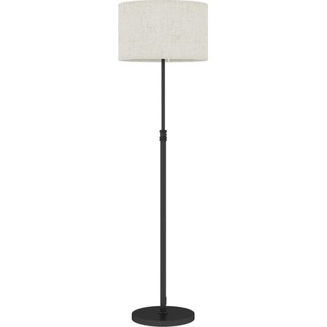 CHICFURN Lampadaire noir réglable 40 x 40 x 168 cm avec télécommande et abat-jour tissu (1/5)