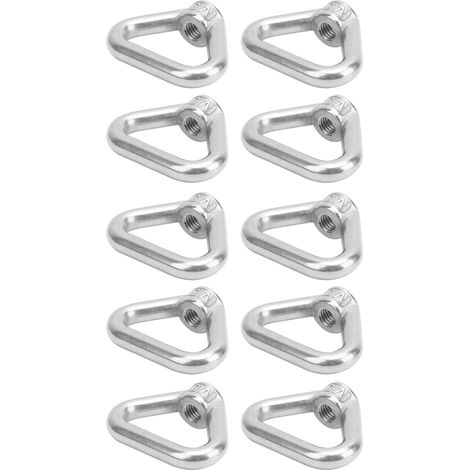 10 écrous à œillet triangulaires en acier inoxydable 304, couleur argent, taille M8. (1/5)