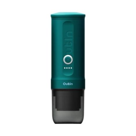 Outin Nano Portable Espresso Machine, 80ml, 7500mAh, Teal EU Silver