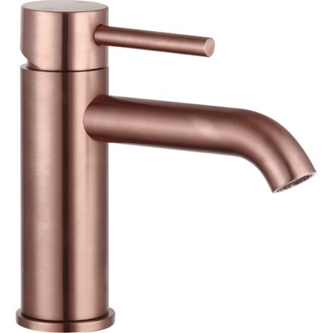 Grifo mezclador para lavabo PAINI Ortence de caño bajo en bronce cobre con desagüe clic-clac