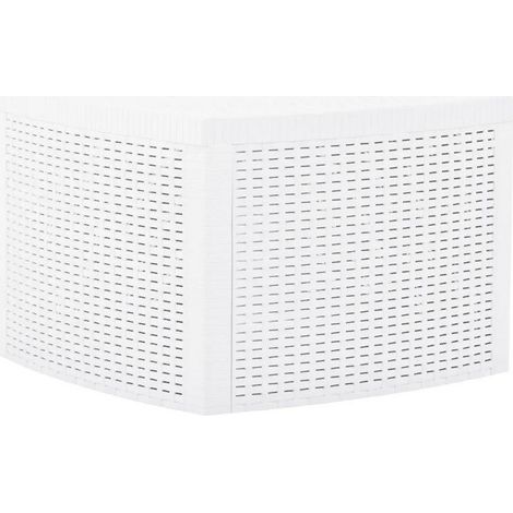 Table d'appoiint de jardin plastique blanc Tici (1/4)