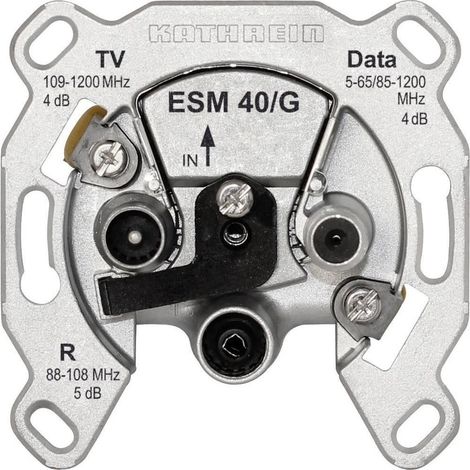 Kathrein ESM 40/G toma de antena empotrable plata