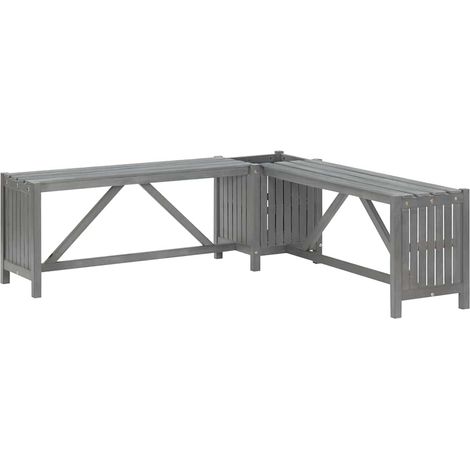 Maison Exclusive - Garten-Eckbank mit Pflanzkübel 117 cm Massivho (1/5)