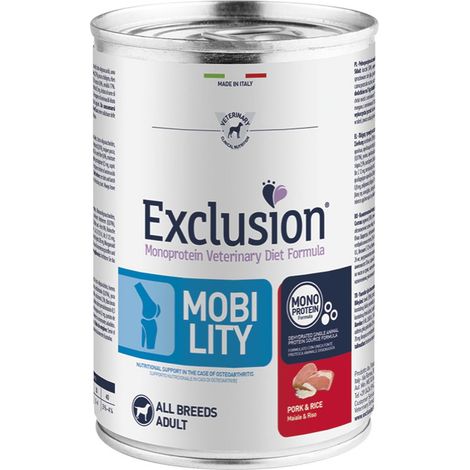 Exclusion Cane Mobility All Breeds 400gr Maiale e Riso
