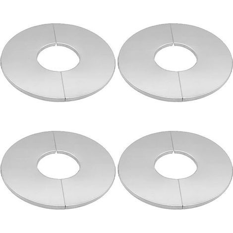 Ahlsen 4 Pcs Rosace Robinet Mitigeur Douche, Rosace De Robinet Rosace De Douche Cache Tuyau En Acier Inoxydable Cache Tuyau Radiateur, Pour Robinets, Tuyaux, Tuyaux De Radiateur (51mm)