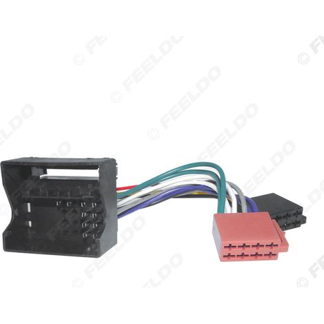 Compatible avec le câble d'alimentation et le câble de sortie d'origine du lecteur CD de voiture Citroën 2/Peugeot (adaptateur ISO pour conversion audio).