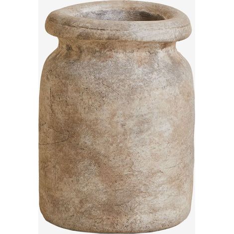– Vase décoratif en terre cuite – Hauteur 18,5 cm – Finition texturée – Pour intérieur et extérieur – Design rustique élégant (1/5)