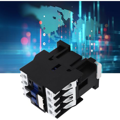 Contacteur CA triphasé basse tension CJX2-18 AC220V 18A sur rail avec contacts argentés (1/5)