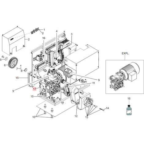Gruppo Elettrofreno 230V Per Motore C850 Ricambio FAAC 63000179 (1/3)