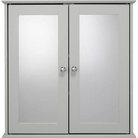 Croydex Wooden Double Door Medicine Cabinet, 56 x 56cm- Ashby (1/5)