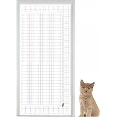 Porte Moustiquaire Anti-Fugue pour Chats,  Filet De Protection À Fermeture Éclair, Accessoires pour Animaux pour Salon Cuisine Chambre (1/5)