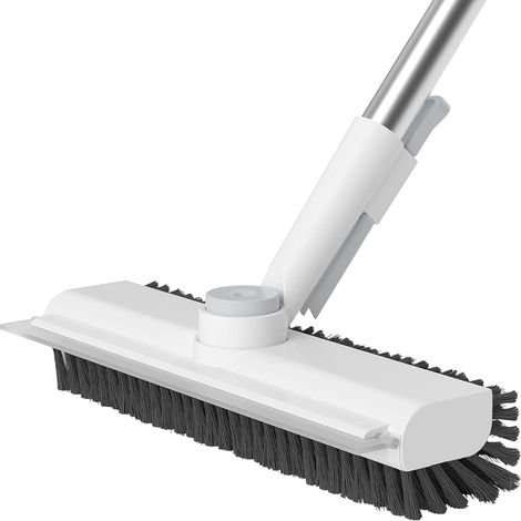 Brosse à récurer avec manche - Nettoyeur de carrelage avec raclette (1/5)